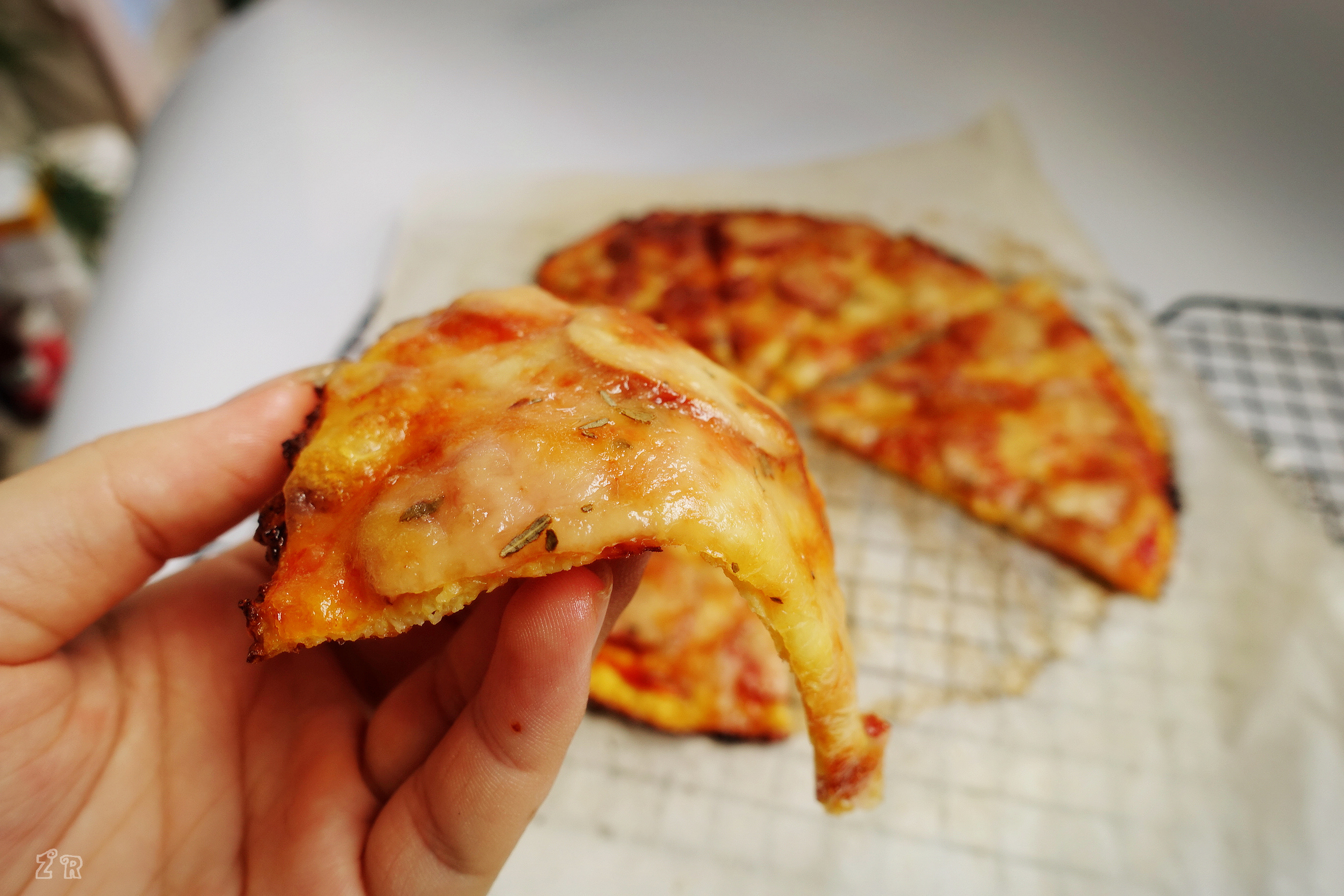 無面粉無油ソ花菜底披薩的做法 步骤14