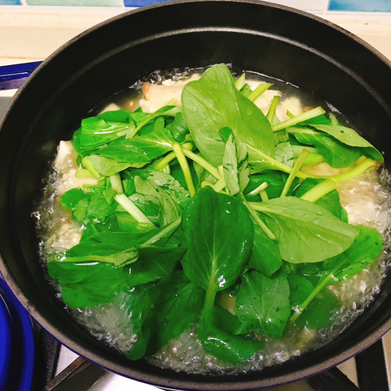 減脂∼青菜菌菇豆腐湯的做法 步骤7