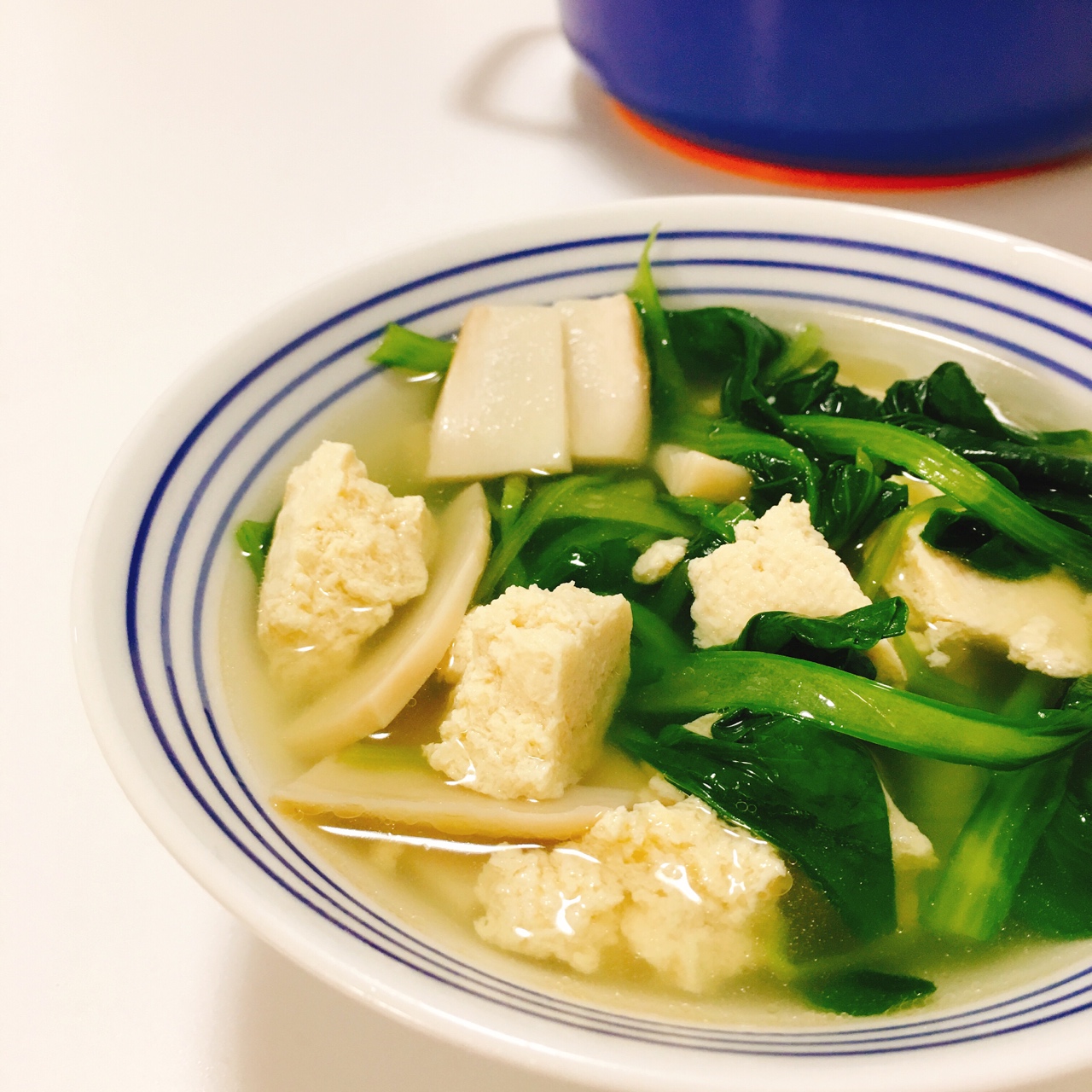 減脂∼青菜菌菇豆腐湯的做法 步骤9
