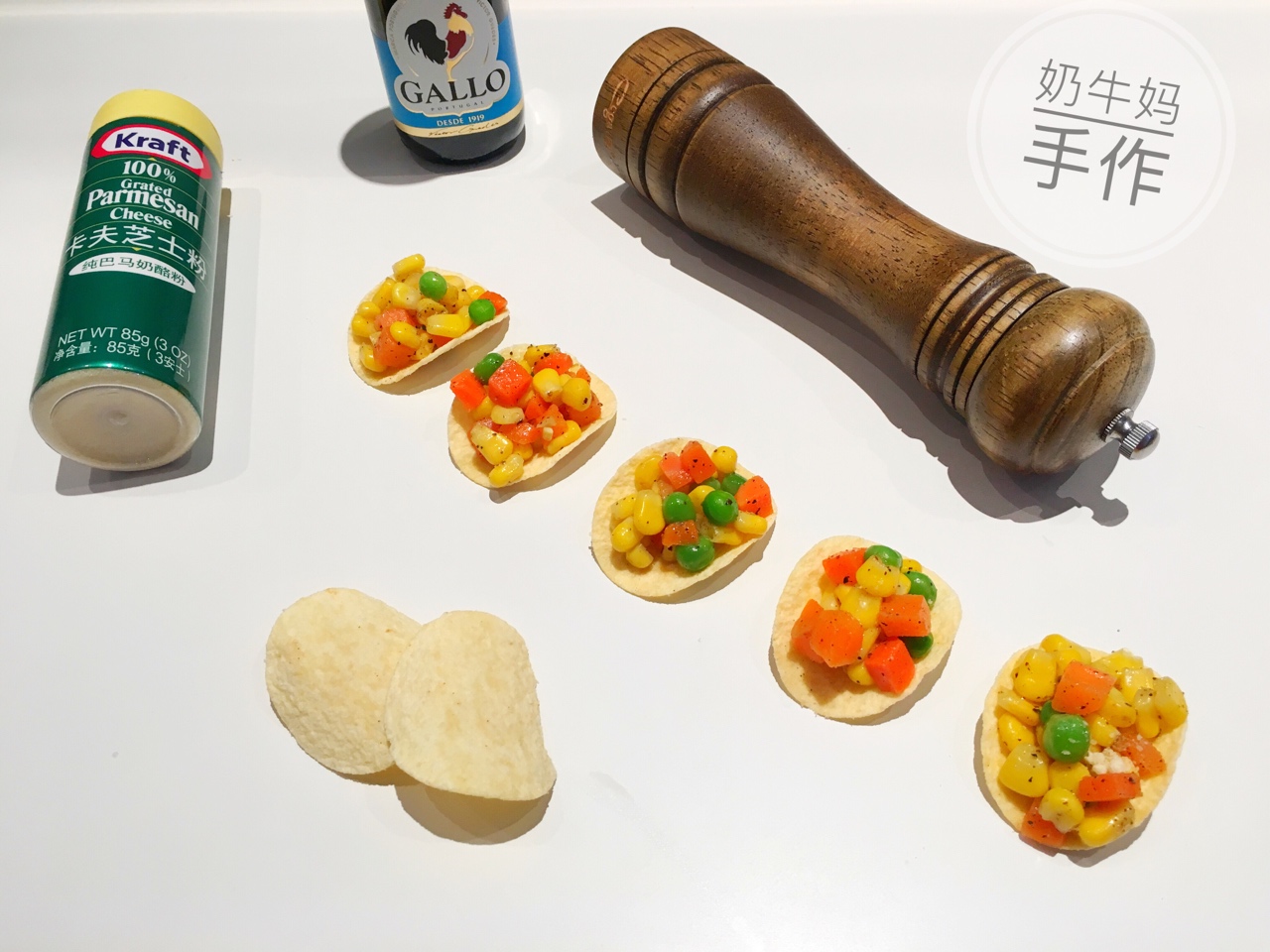 彩蔬脆薯撻——讓愛吃薯片的孩子也能吃蔬菜的做法 步骤6