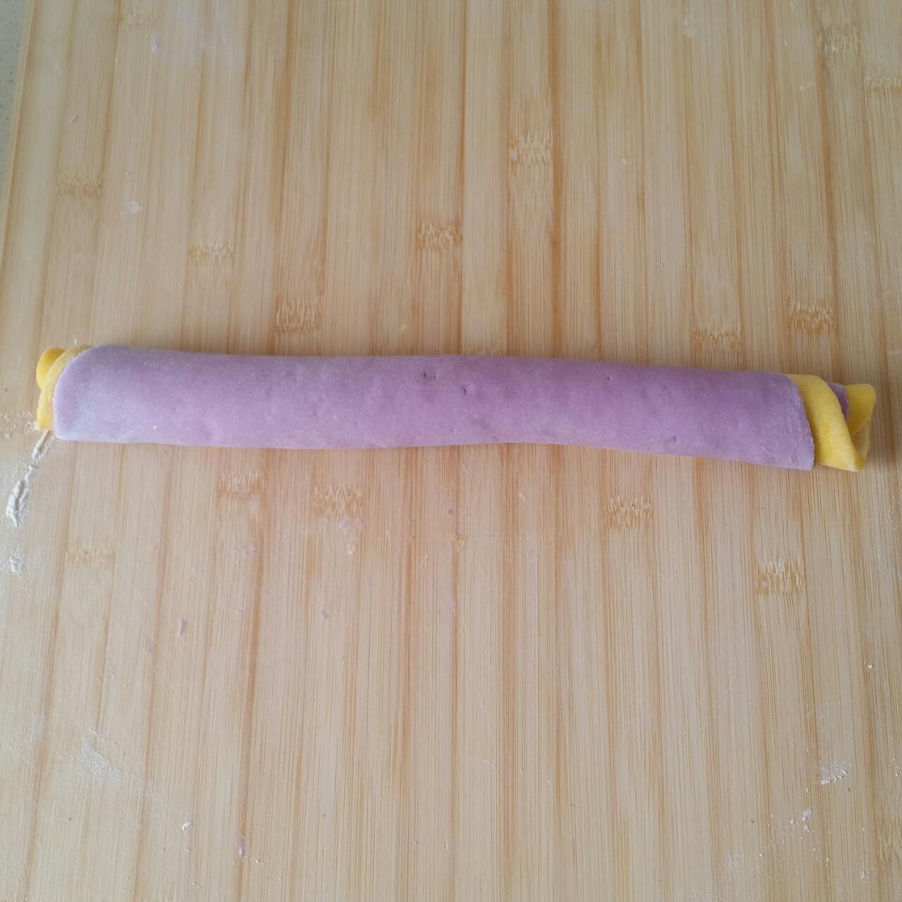 南瓜紫薯花樣饅頭的做法 步骤28