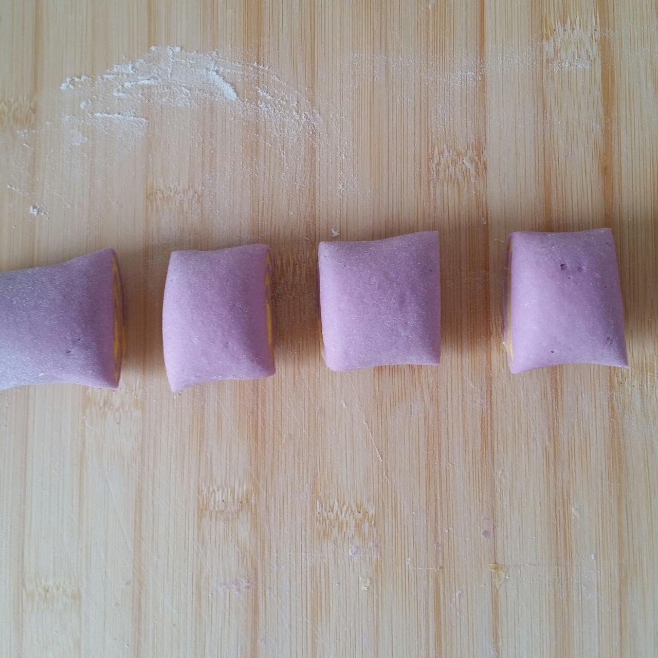 南瓜紫薯花樣饅頭的做法 步骤29