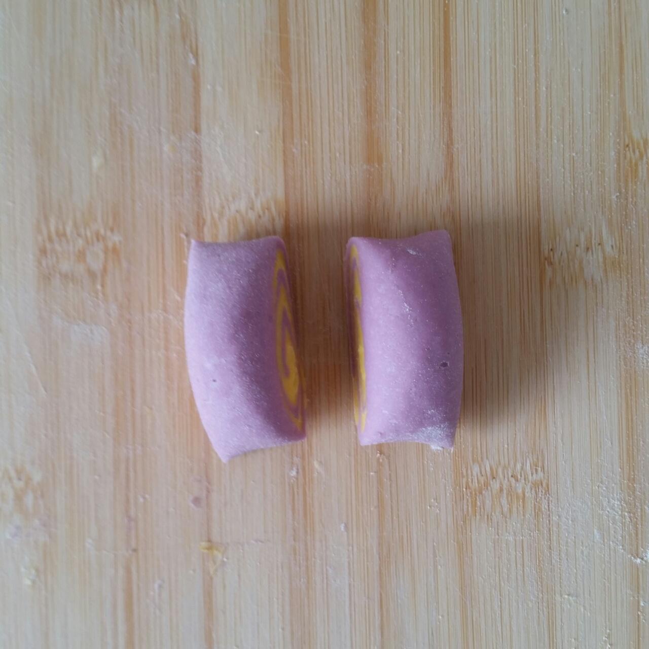 南瓜紫薯花樣饅頭的做法 步骤32