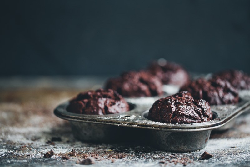 【GKS】椰香海鹽黑巧黑麥馬芬 Double Chocolate Rye Muffins的做法 步骤2