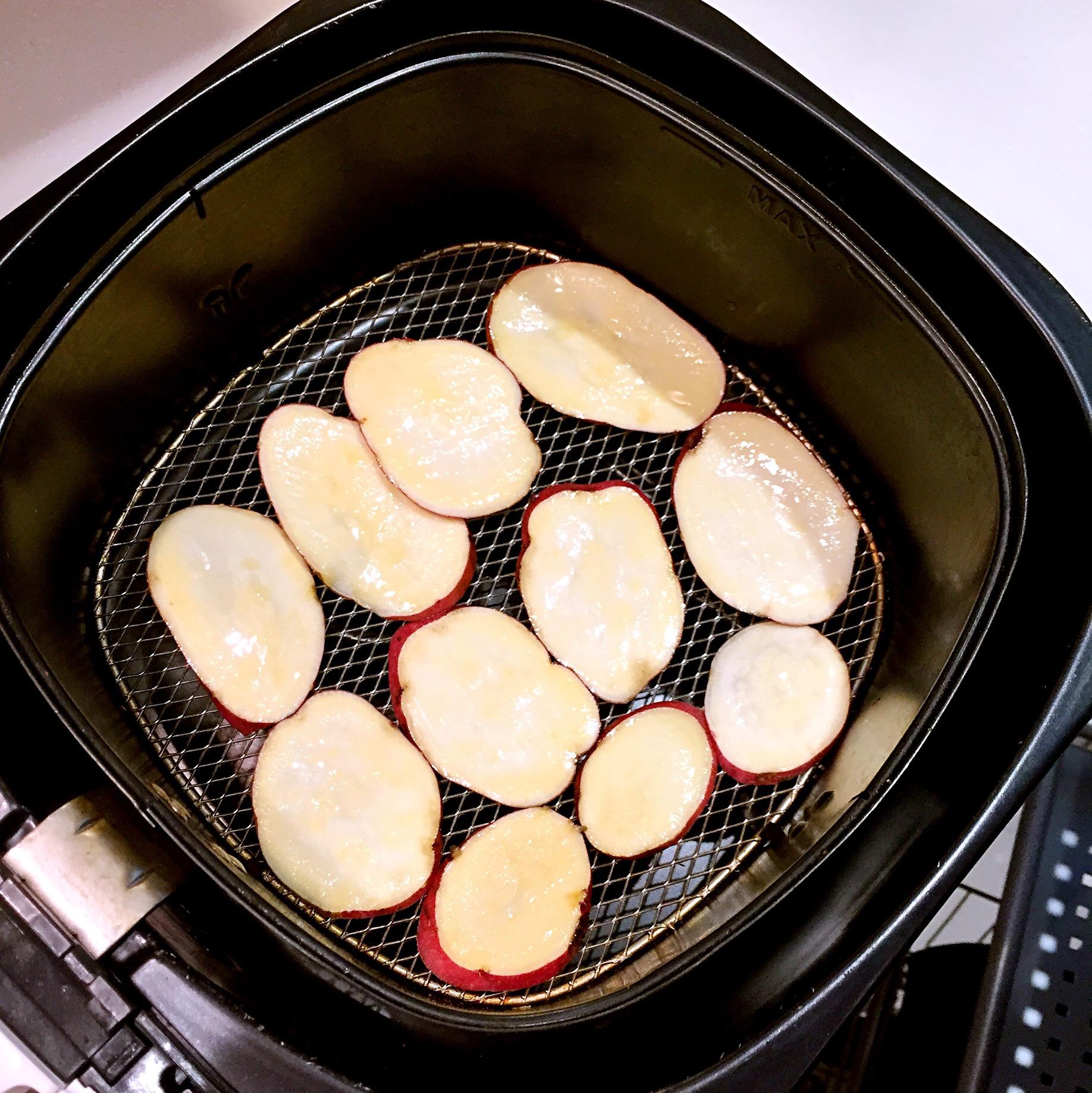脆脆烤紅薯片（空氣炸鍋版+烤箱版）的做法 步骤3