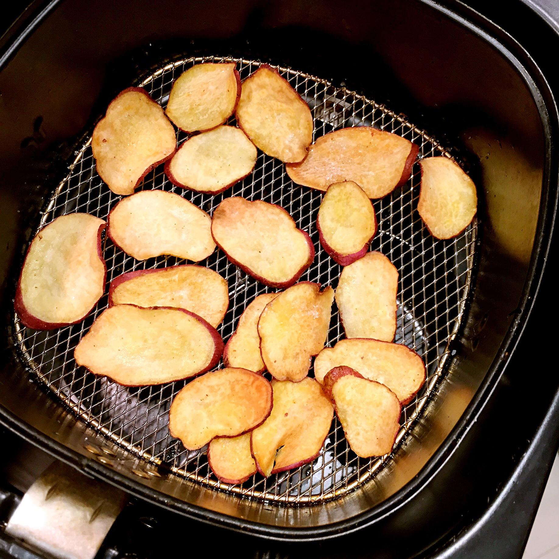 脆脆烤紅薯片（空氣炸鍋版+烤箱版）的做法 步骤4