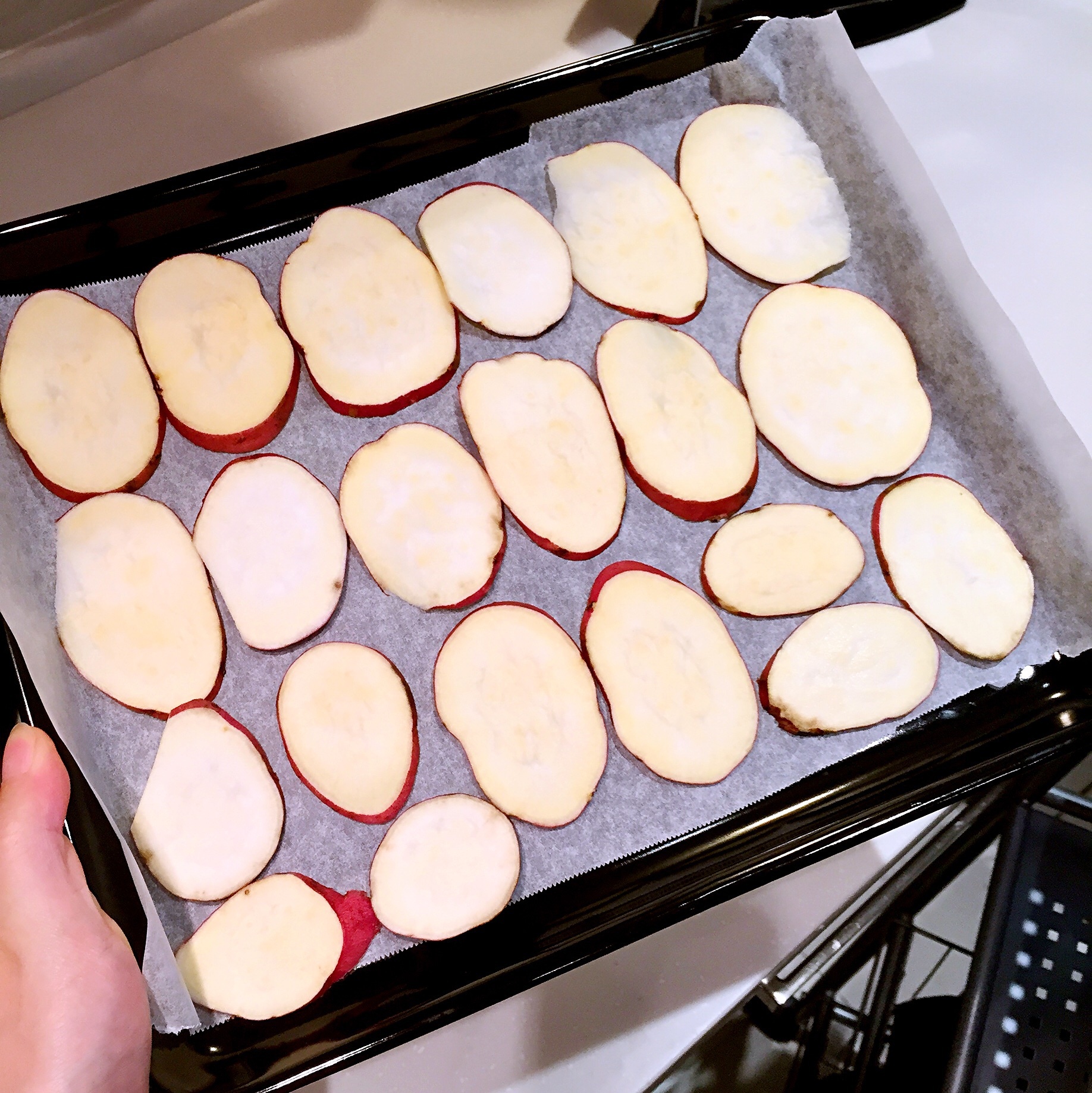 脆脆烤紅薯片（空氣炸鍋版+烤箱版）的做法 步骤5