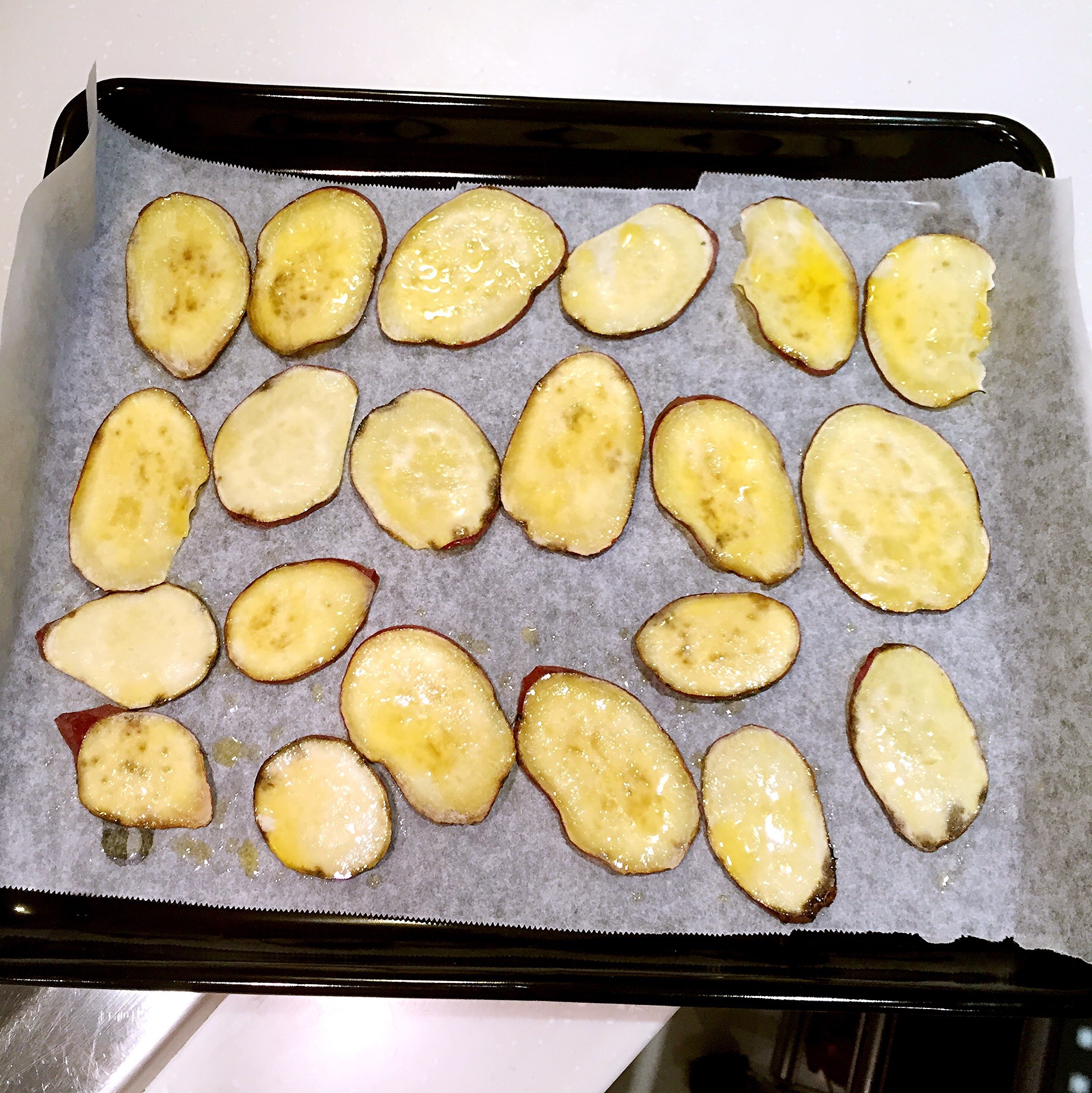 脆脆烤紅薯片（空氣炸鍋版+烤箱版）的做法 步骤6