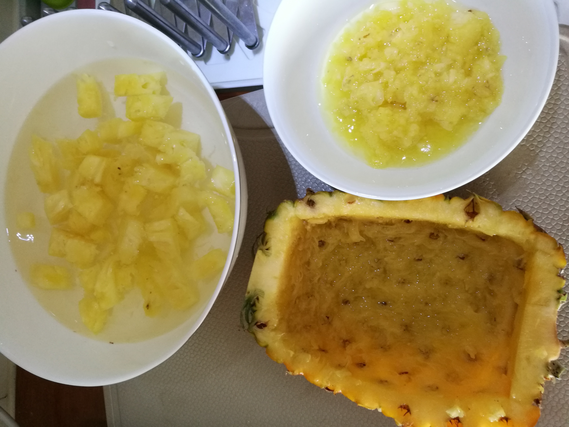 快手寶寶飯-菠蘿五色飯的做法 步骤1