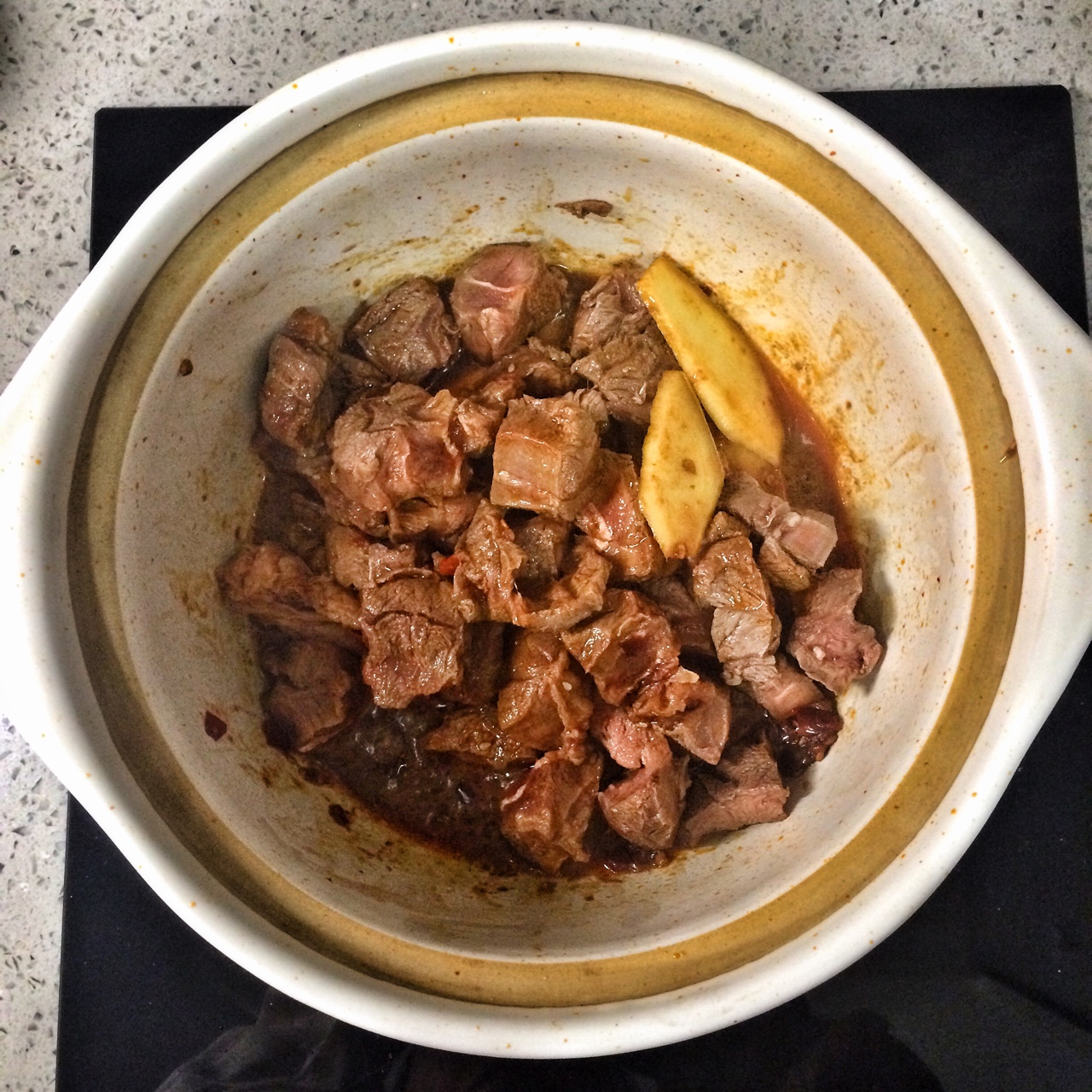 湘味黃燜白蘿卜牛肉的做法 步骤2