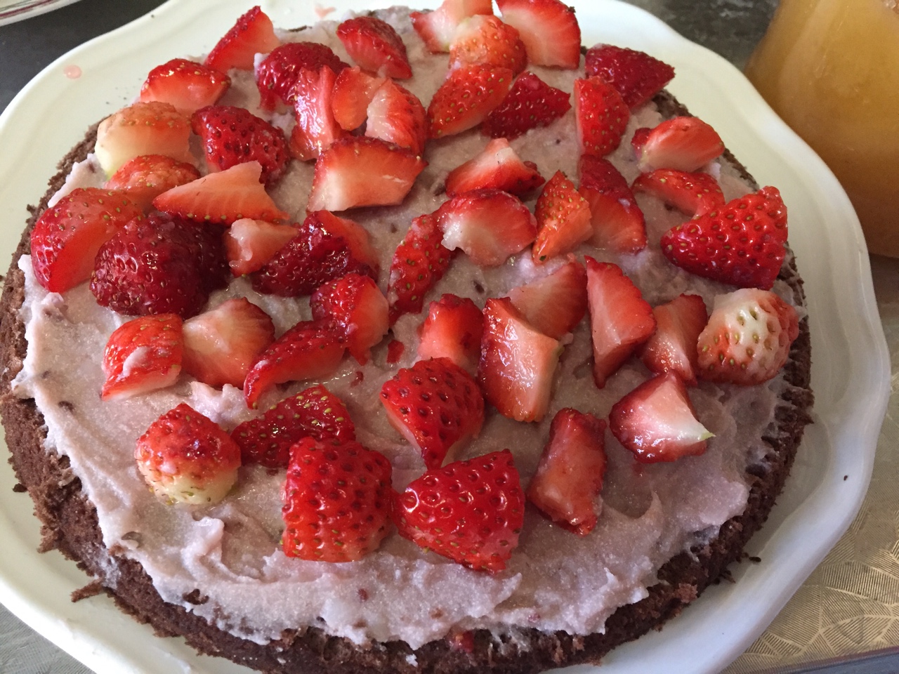 草莓山藥蛋糕的做法 步骤2