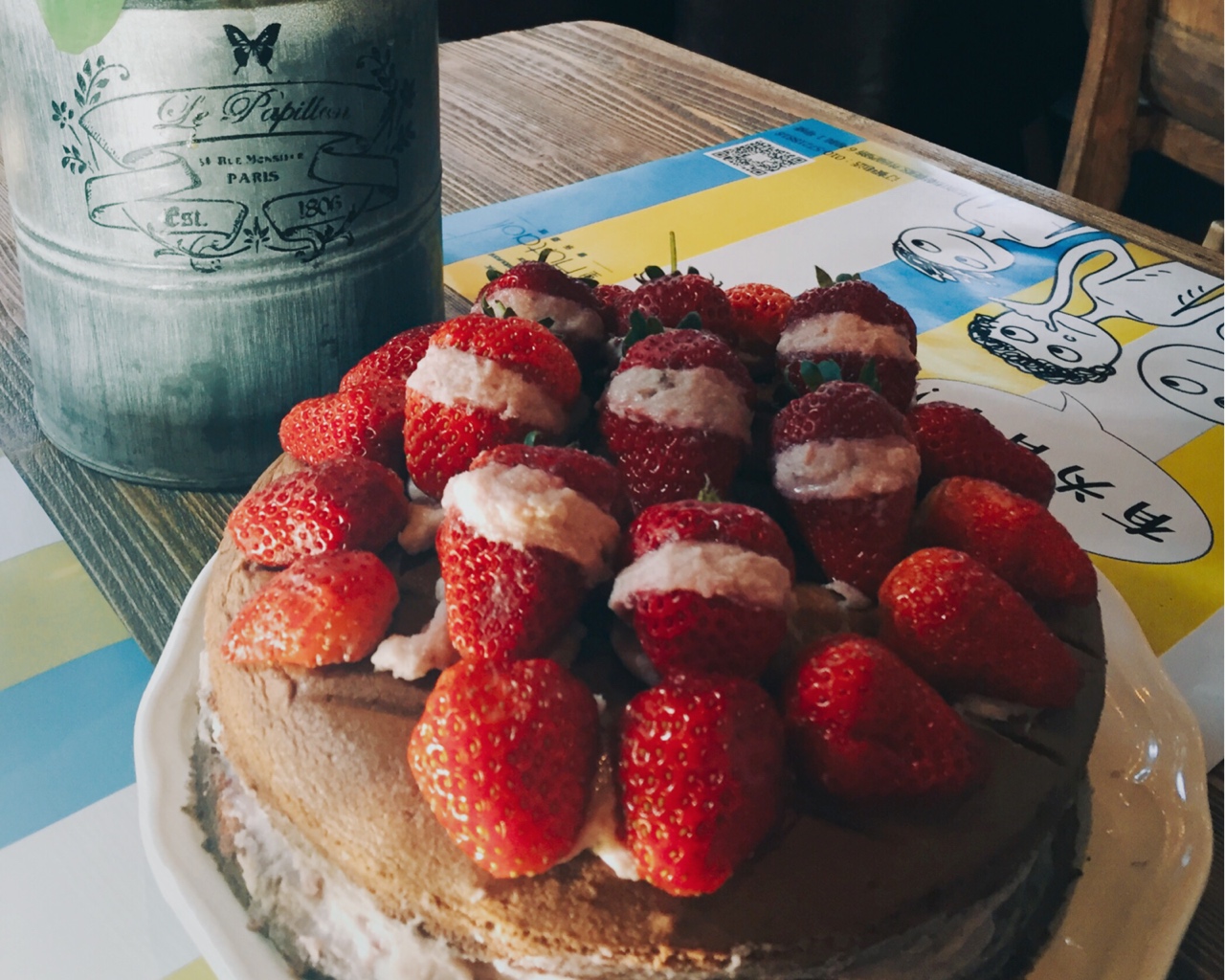 草莓山藥蛋糕的做法 步骤3