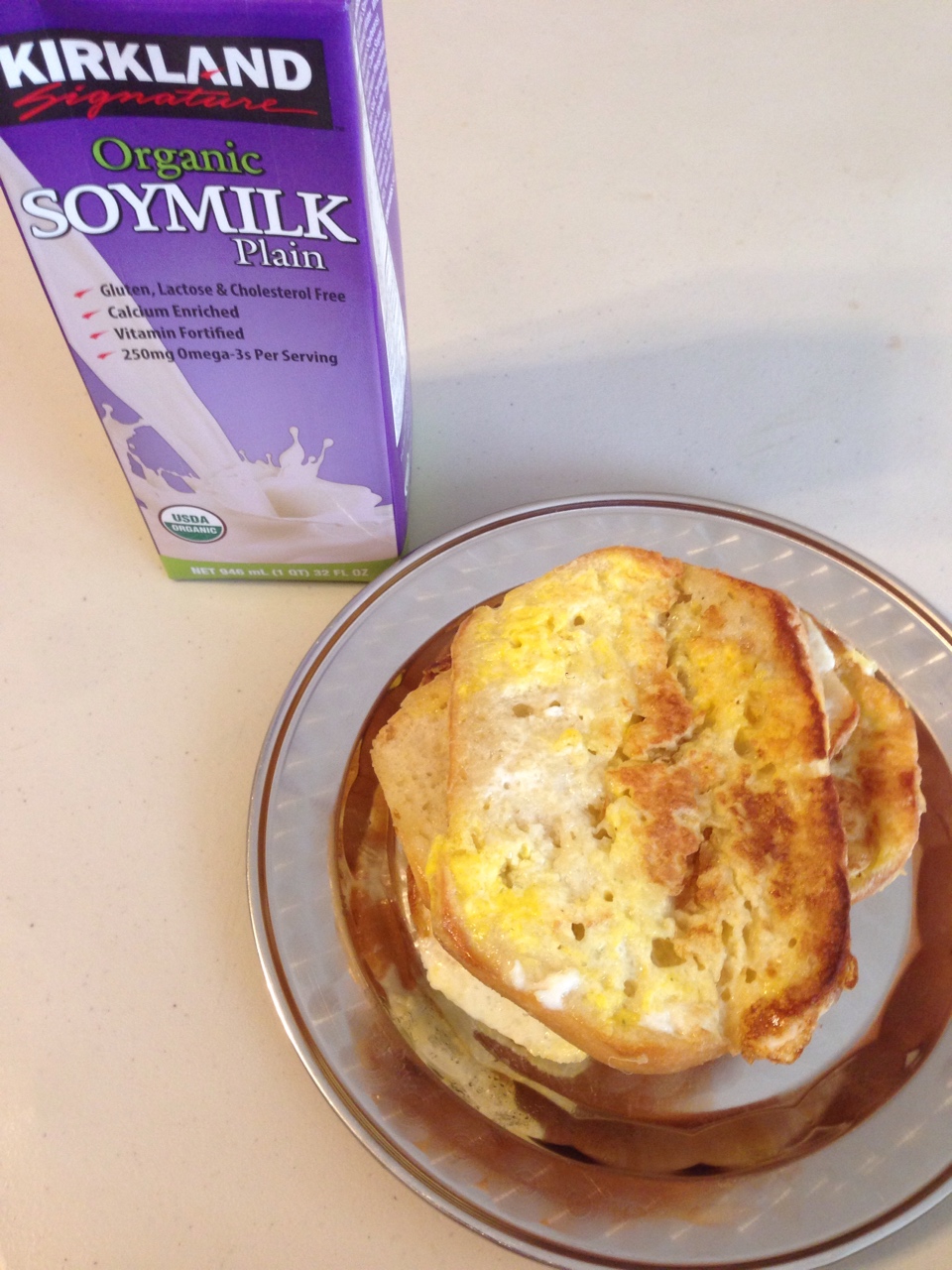 快手營養早餐之蒜香面包攤雞蛋的做法 步骤9