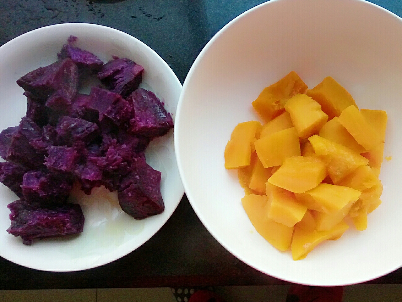 紫薯南瓜餅的做法 步骤2