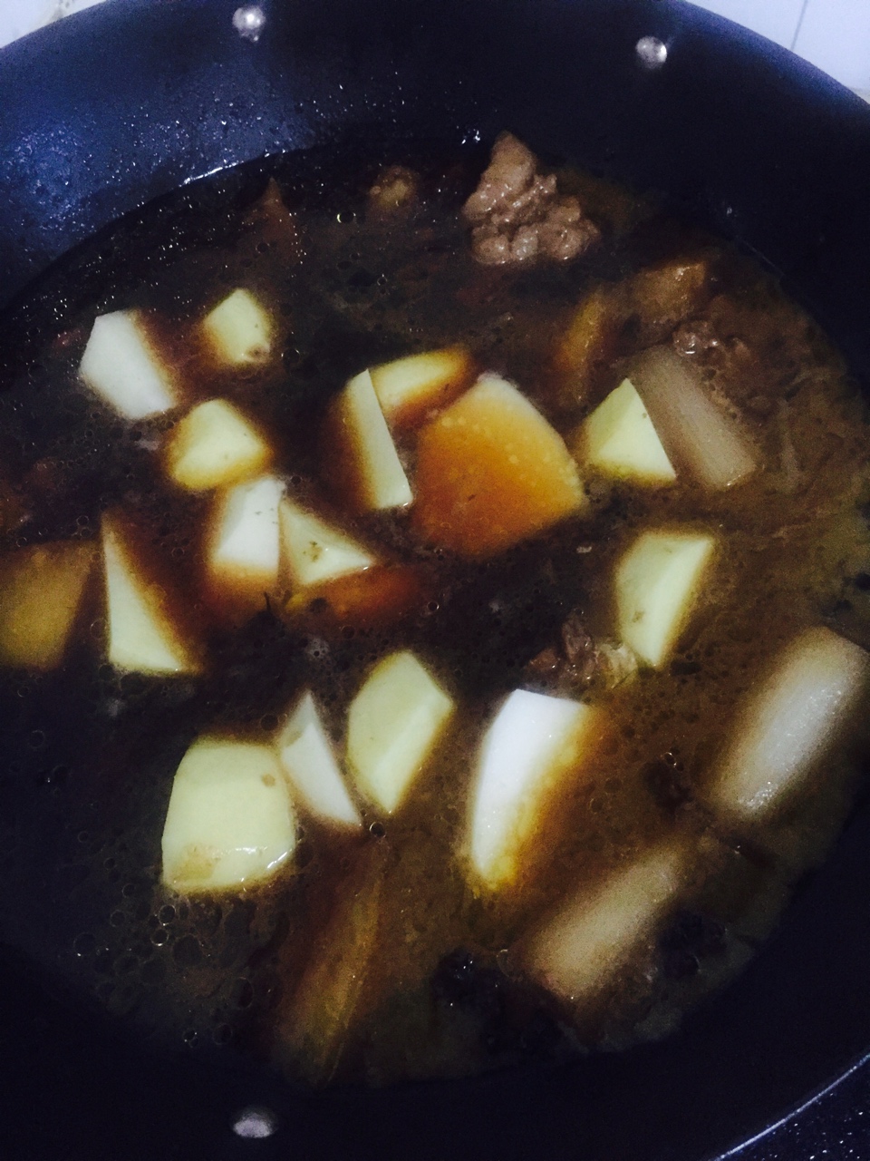 柱侯醬版土豆燒牛肉的做法 步骤4
