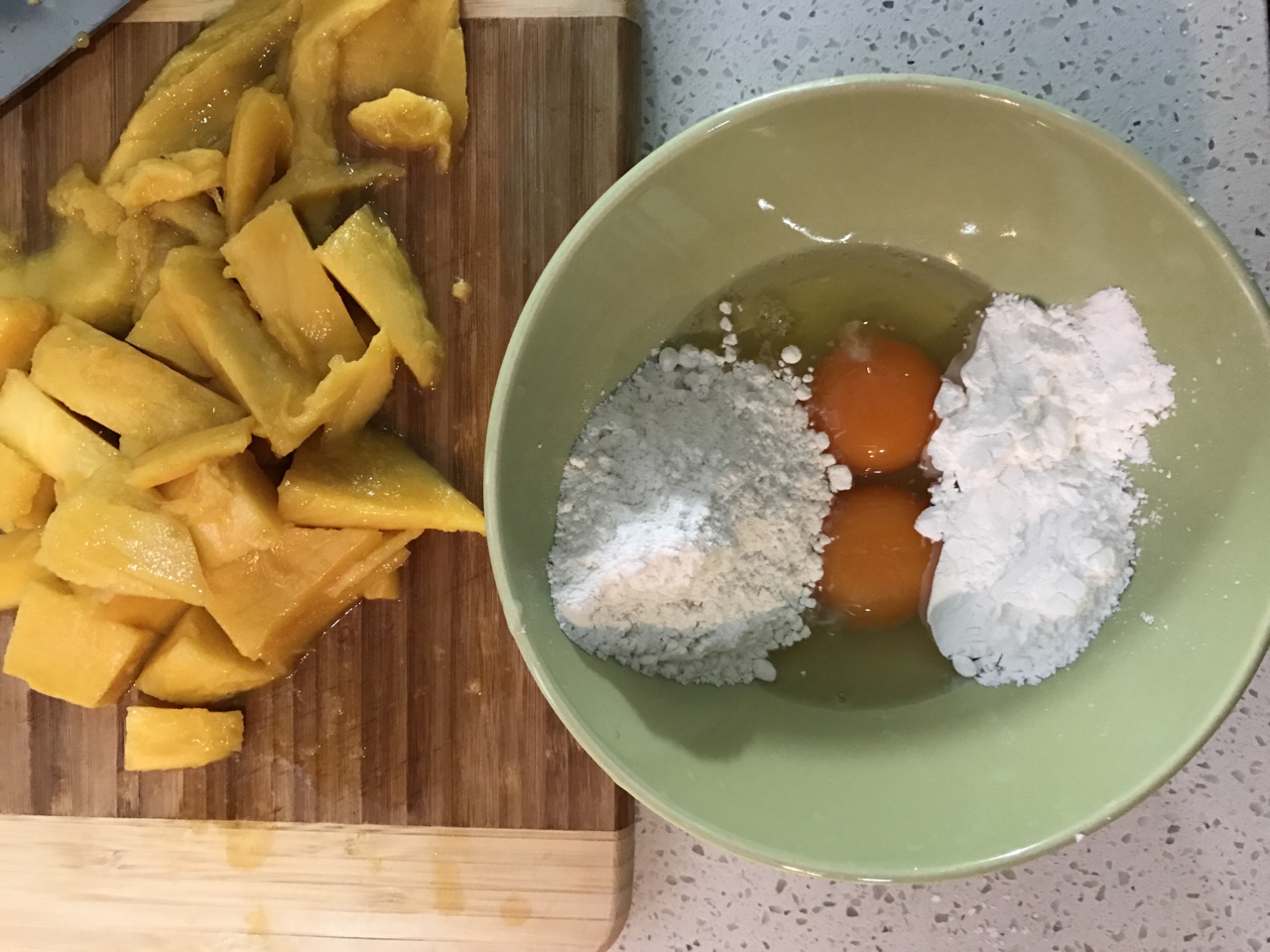 芒果小餅#無糖無油#的做法 步骤1