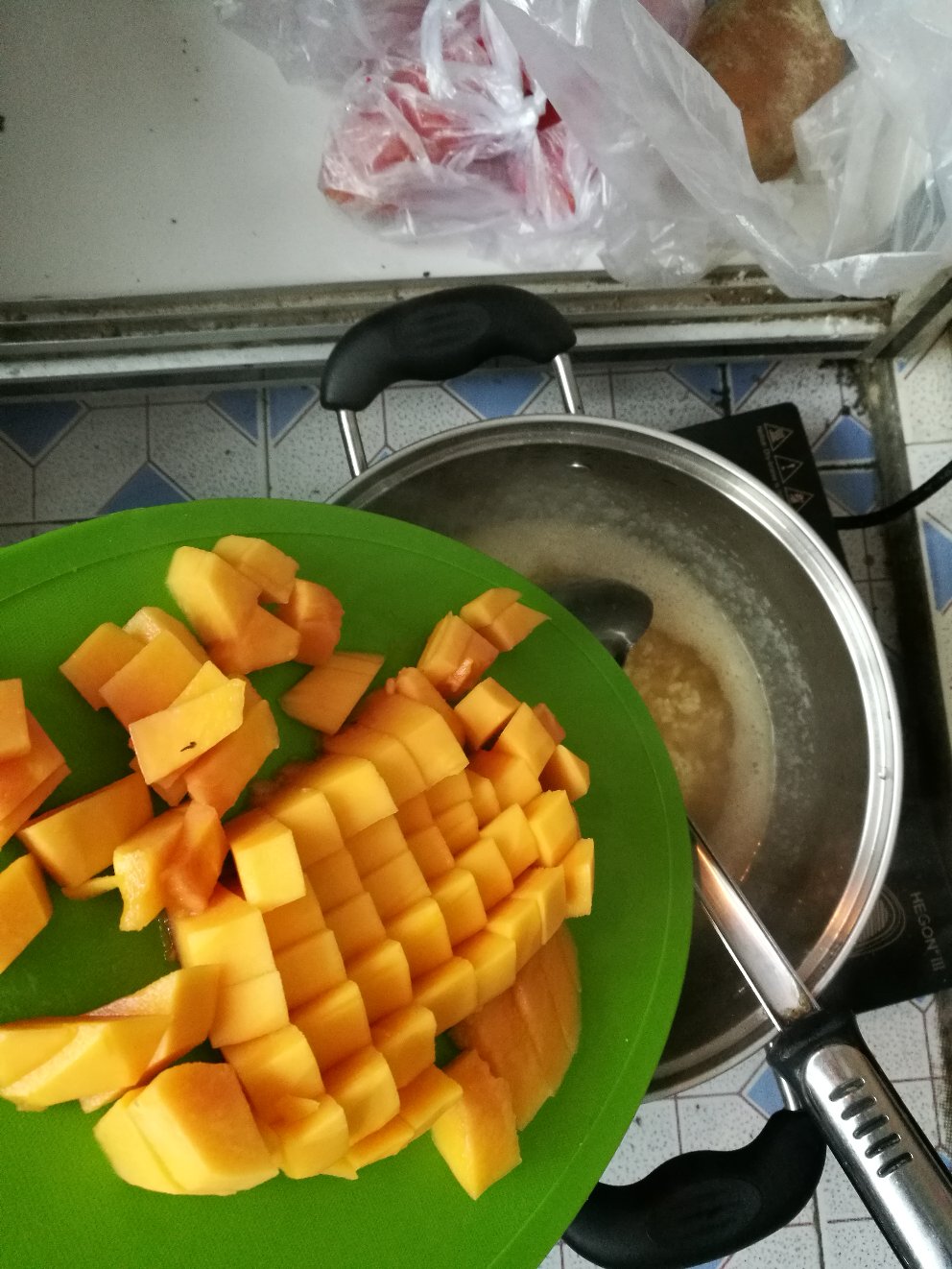 木瓜養顏粥的做法 步骤4