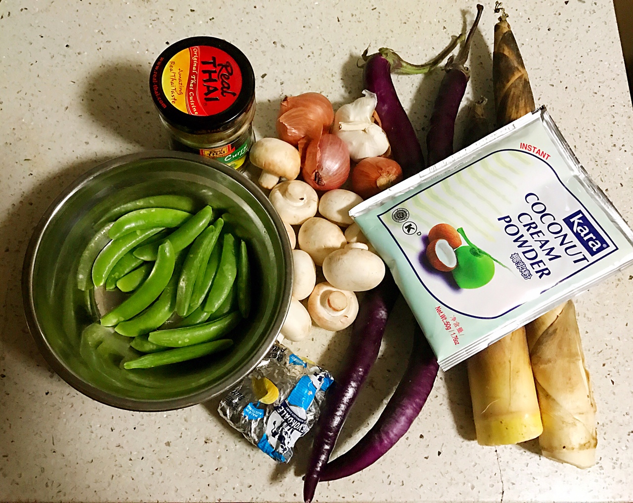 泰式綠咖喱蔬菜 by wqy的做法 步骤1