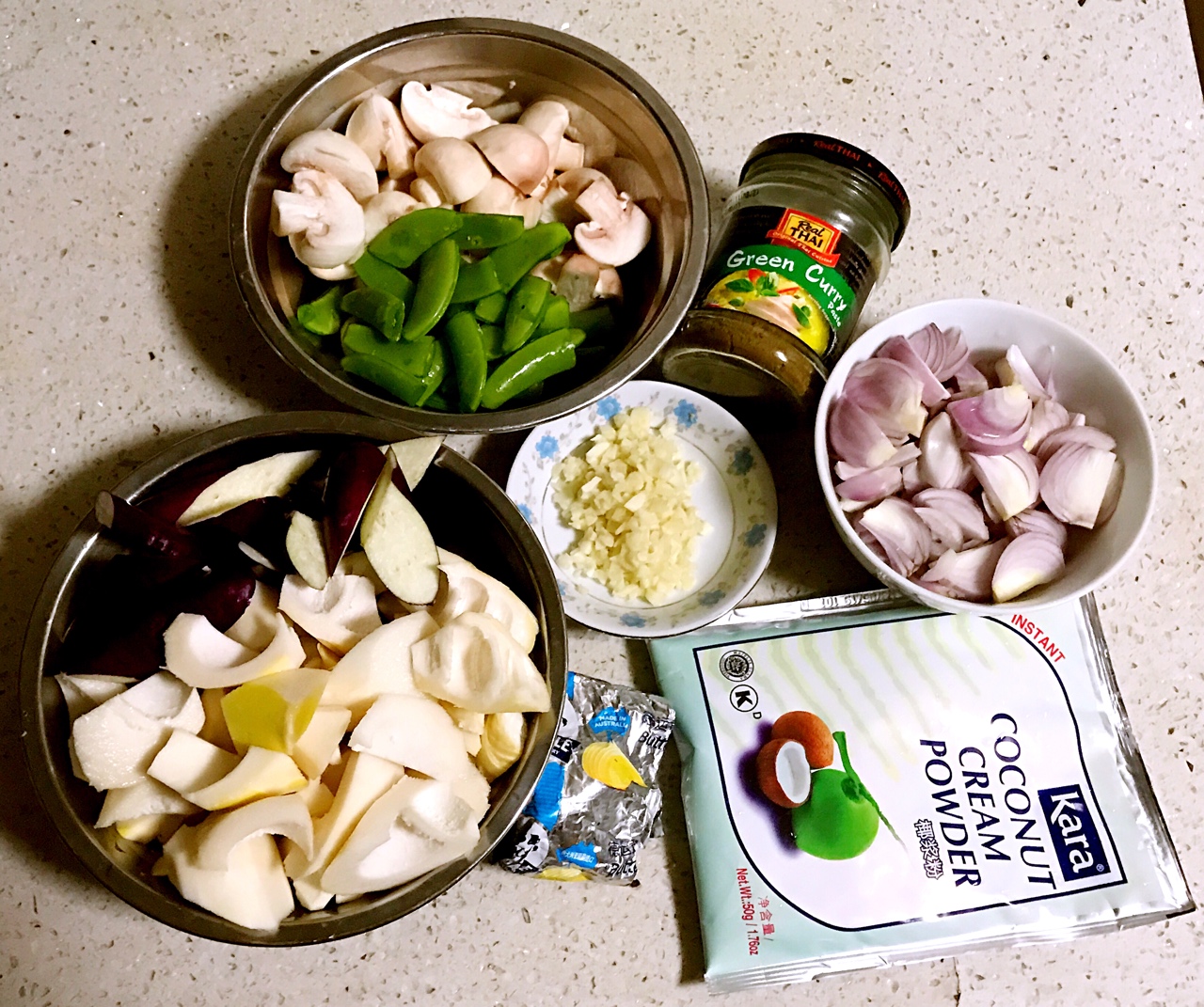 泰式綠咖喱蔬菜 by wqy的做法 步骤2
