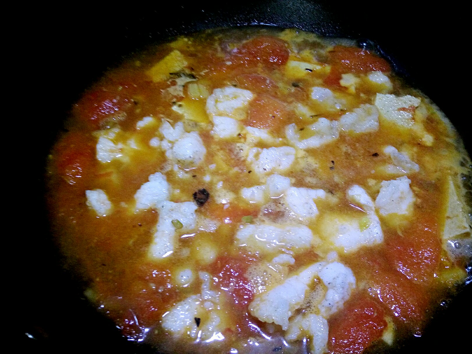 番茄豆腐酸湯龍利魚的做法 步骤5