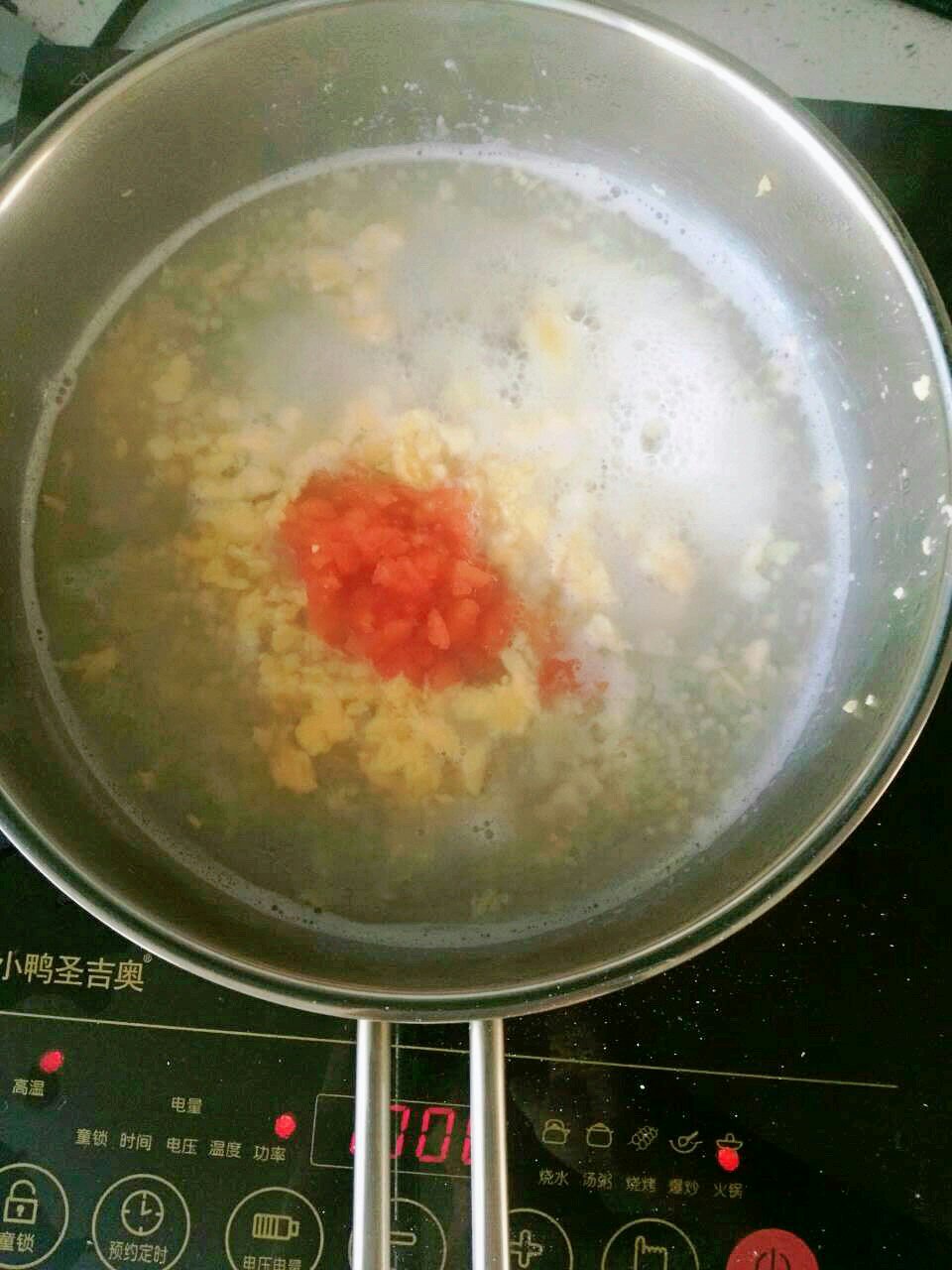 西紅柿雞蛋小米疙瘩湯（寶寶輔食，適合8+寶貝）的做法 步骤7