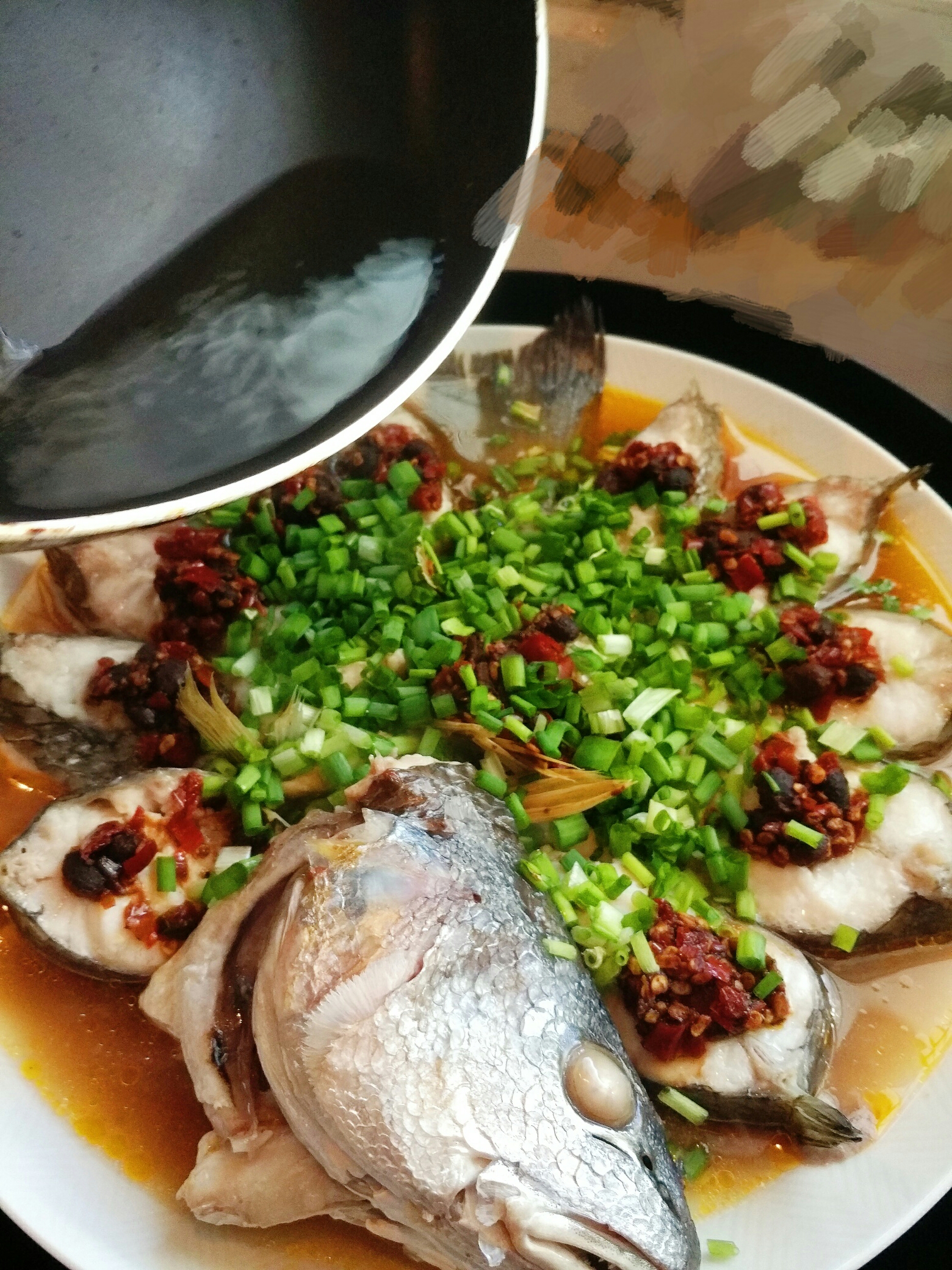 蔥油豉椒紅魚的做法 步骤6