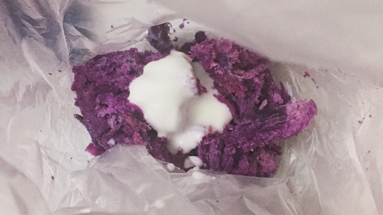 【微波爐】酸奶堅果紫薯泥的做法 步骤2