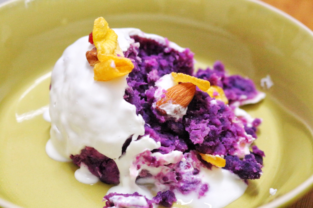 【微波爐】酸奶堅果紫薯泥的做法 步骤6