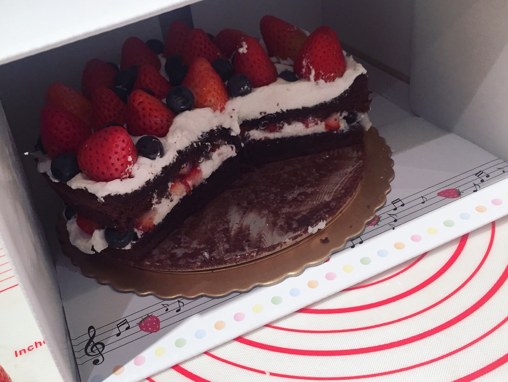 草莓巧克力戚風裸蛋糕的做法 步骤7