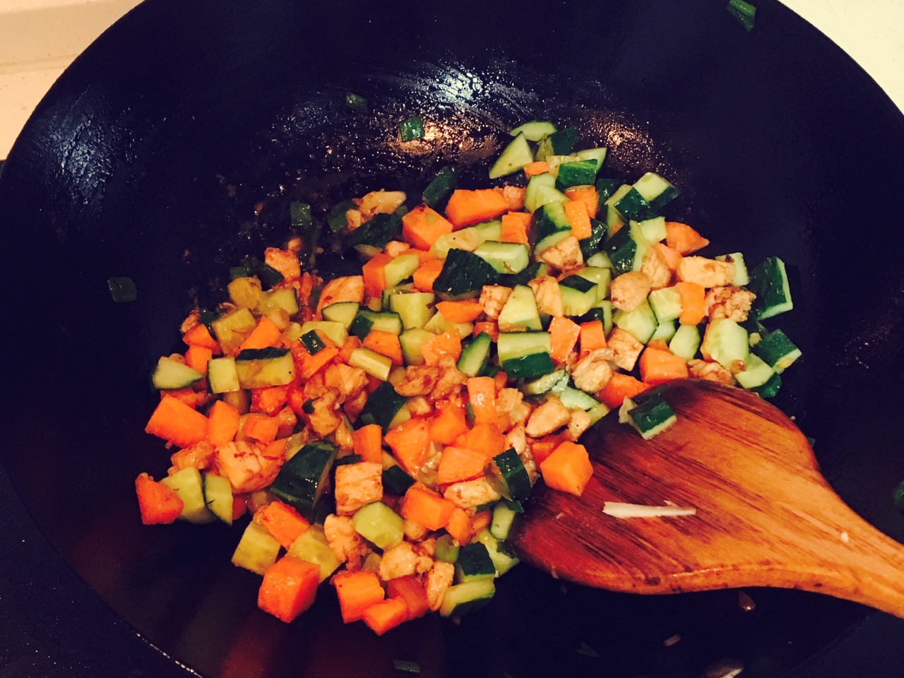 胡蘿卜黃瓜雞胸肉的做法 步骤4