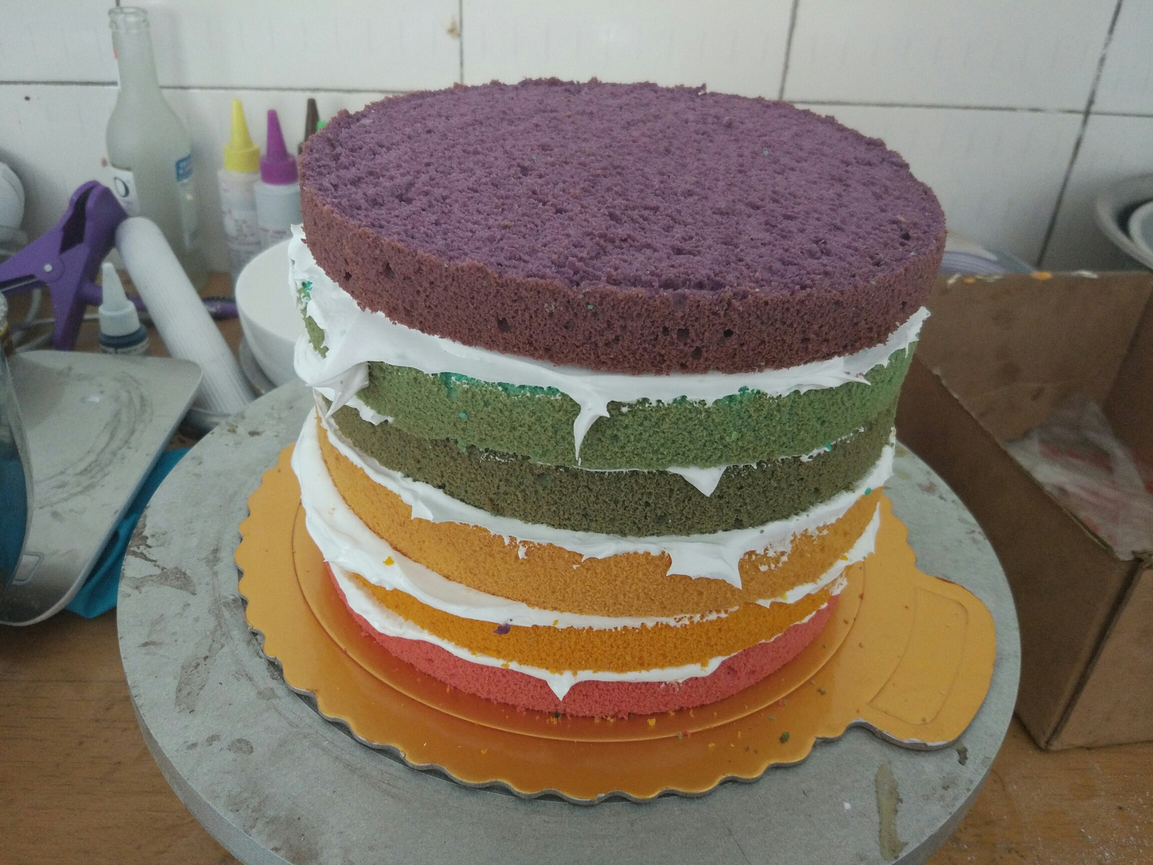 彩虹水果蛋糕詳細步驟的做法 步骤21