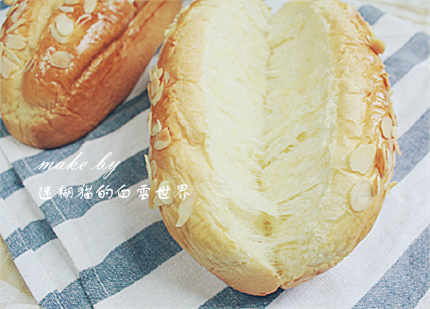 杏仁吐司，簡單容易的松軟面包的做法 步骤13
