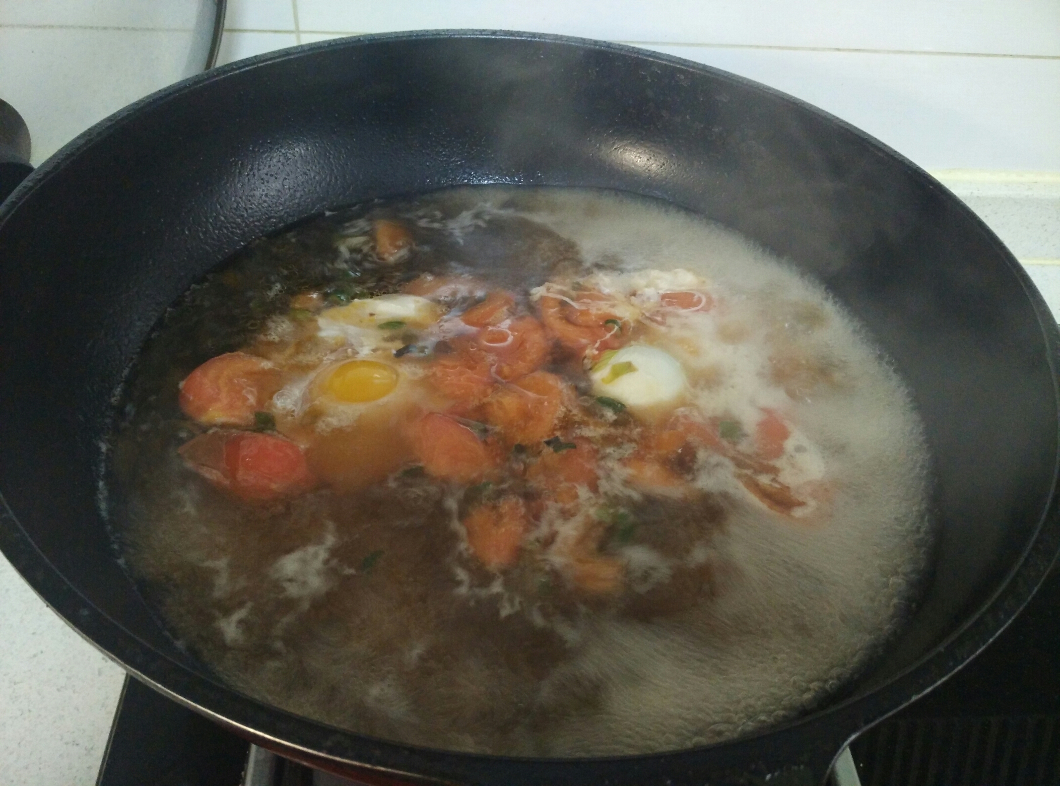 簡單好吃的西紅柿雞蛋湯面的做法 步骤4