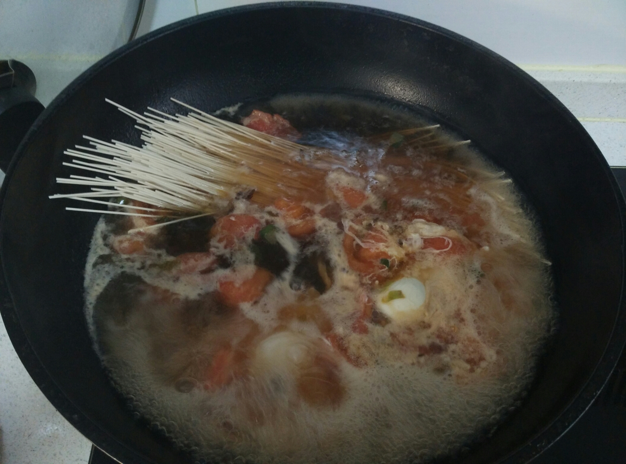 簡單好吃的西紅柿雞蛋湯面的做法 步骤5