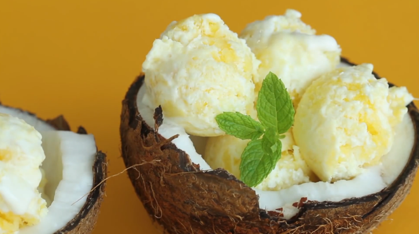 【會吃】芒果椰子冰淇淋的做法 步骤16