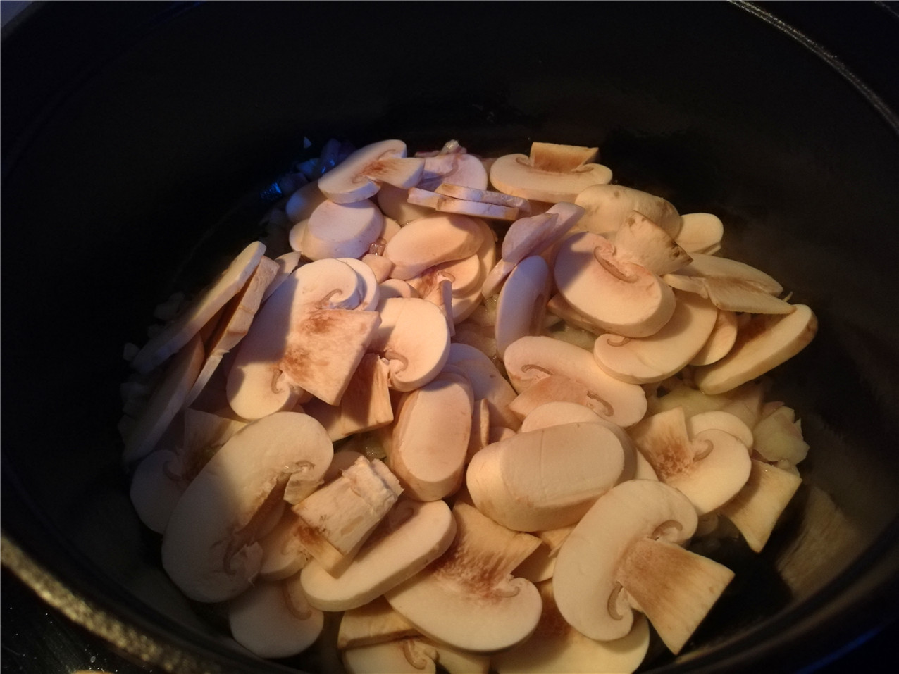 中西合璧的蘑菇燴飯的做法 步骤6