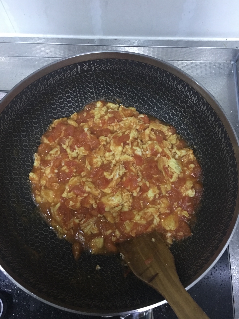 西紅柿雞蛋打鹵面的做法 步骤5