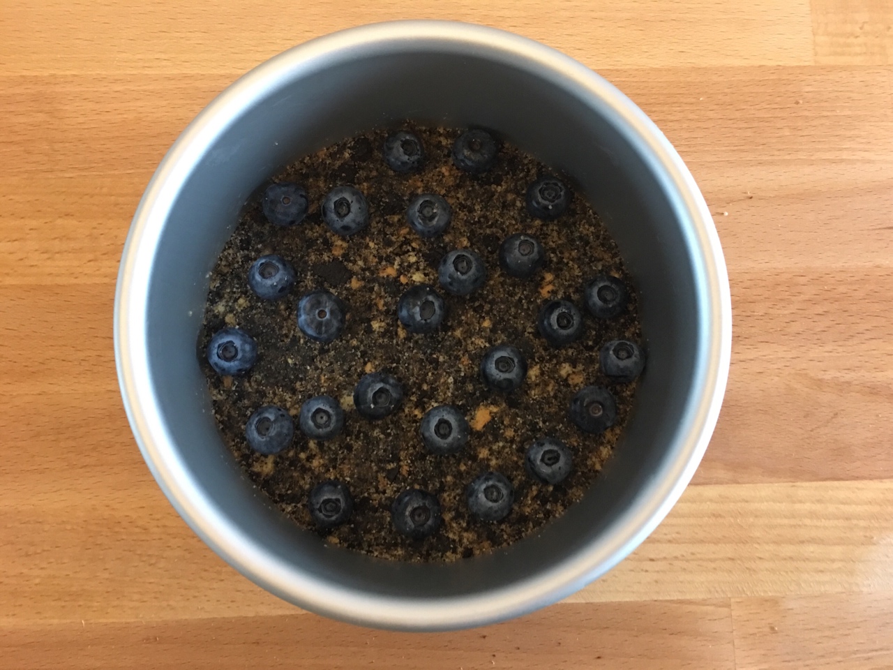 藍莓芝士蛋糕（六寸大理石花紋）的做法 步骤3