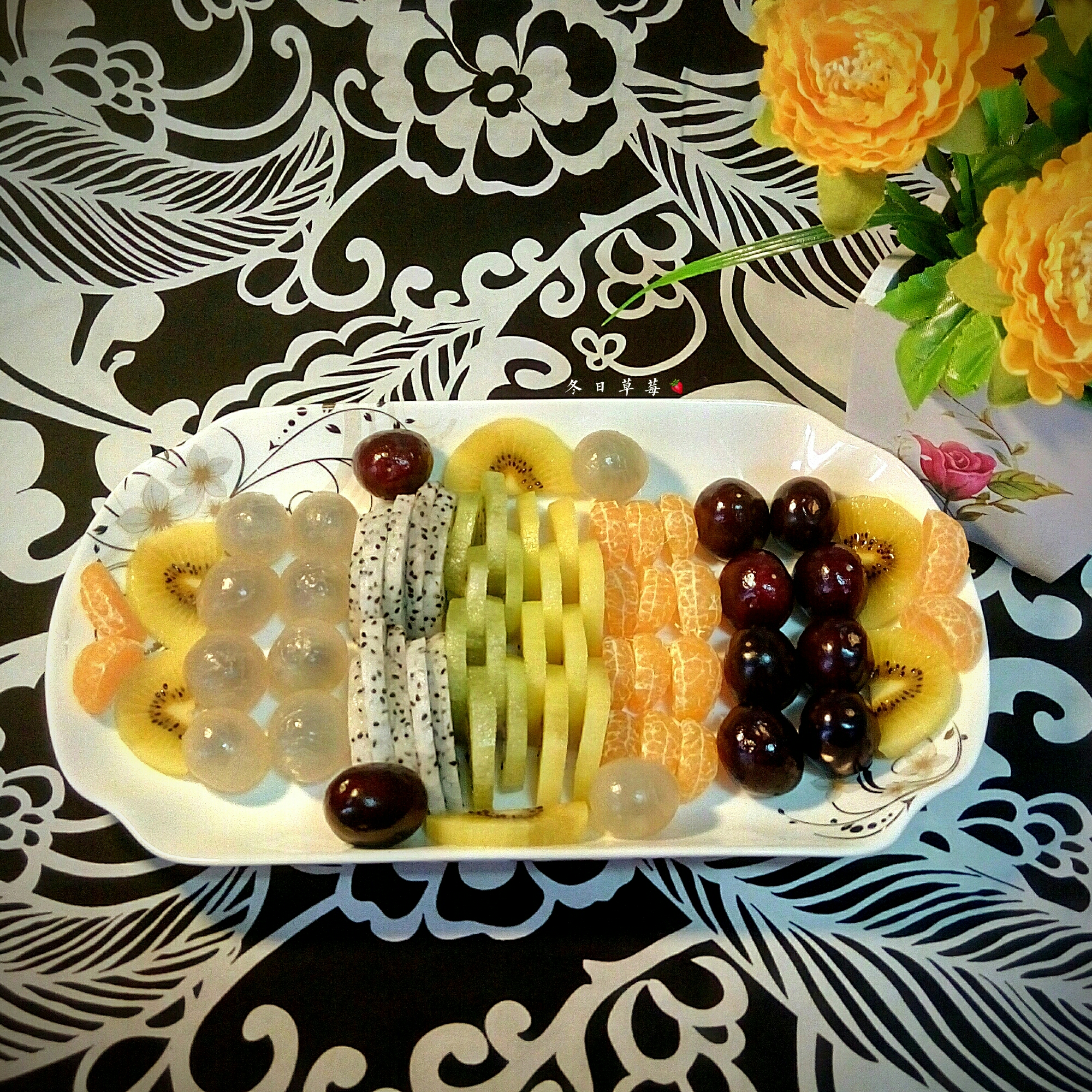 水果拼盤 （排排坐吃果果）的做法 步骤7