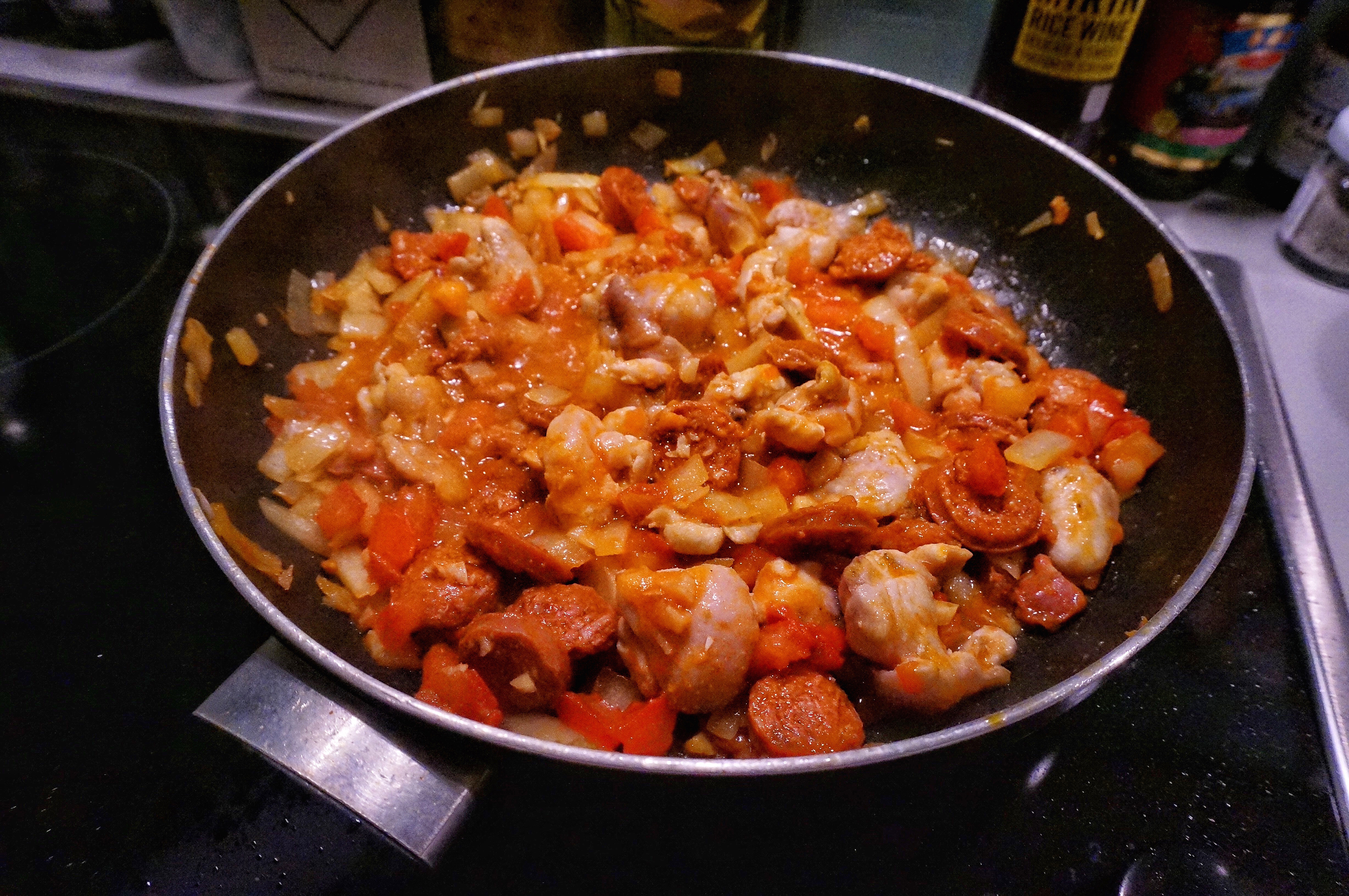 【墨食】西班牙雞肉辣腸(Chorizo)燴飯的做法 步骤9
