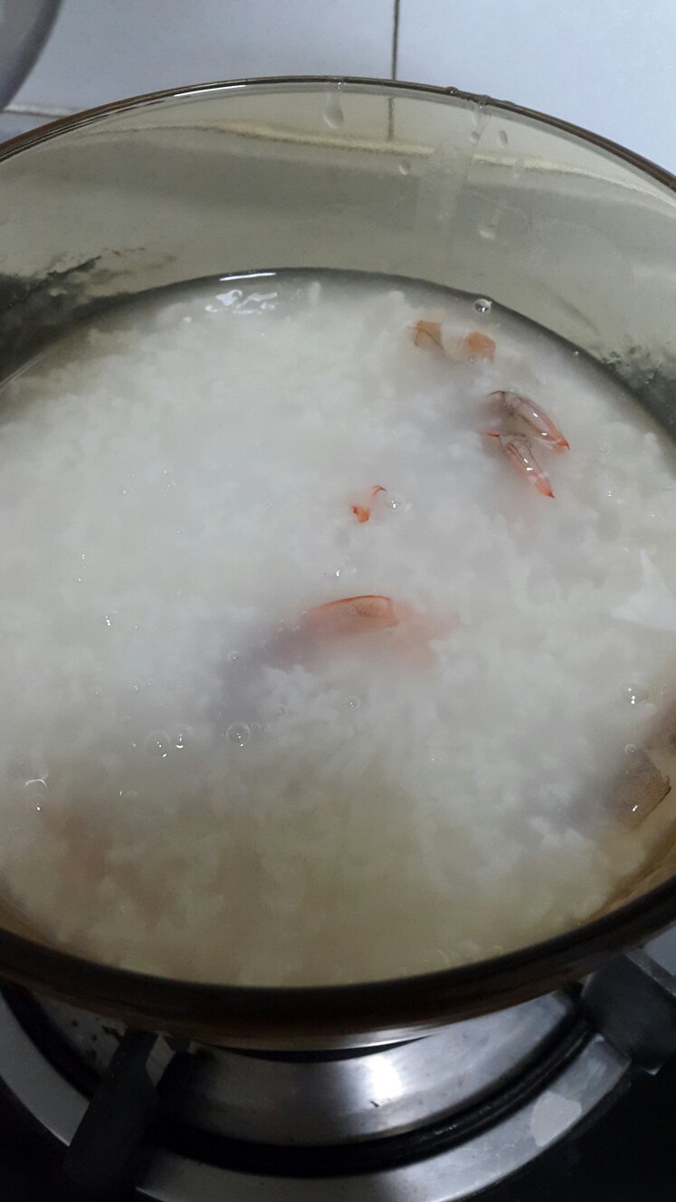 白米蝦粥的做法 步骤7