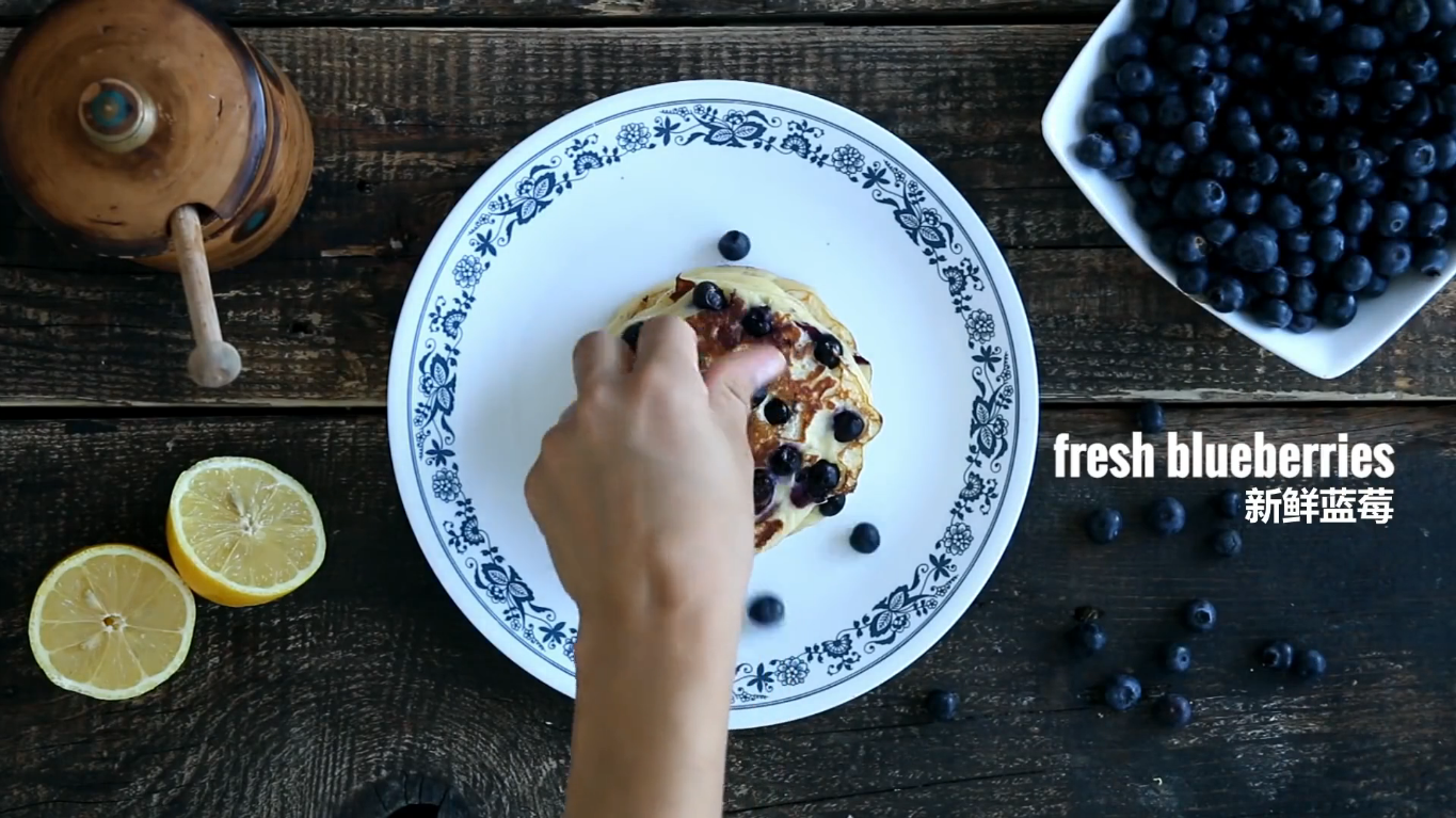 【會吃】乳清干酪藍莓薄餅的做法 步骤16