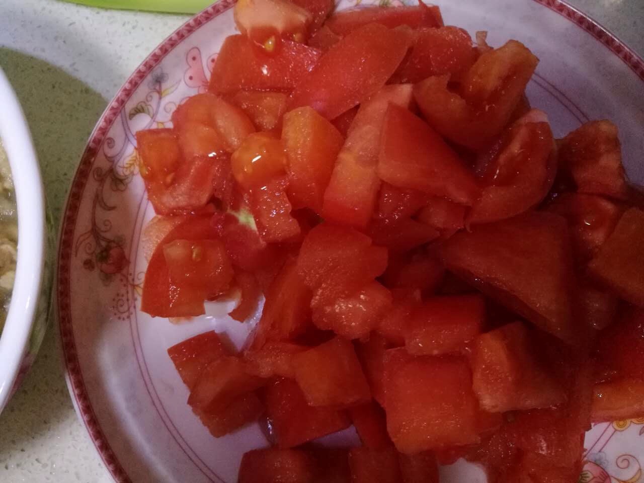 豌豆肉末西紅柿的做法 步骤3