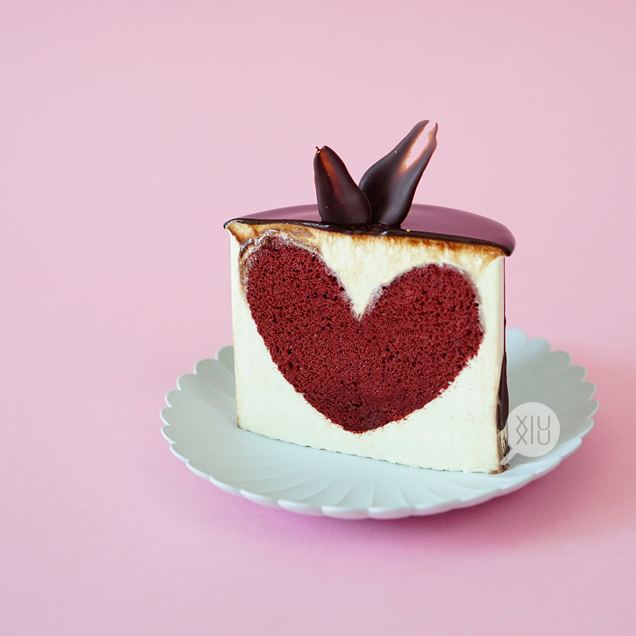 最適合情人節的愛心蛋糕，滿滿驚喜，濃濃愛意∼四重巧克力味，表白首選！的做法 步骤36