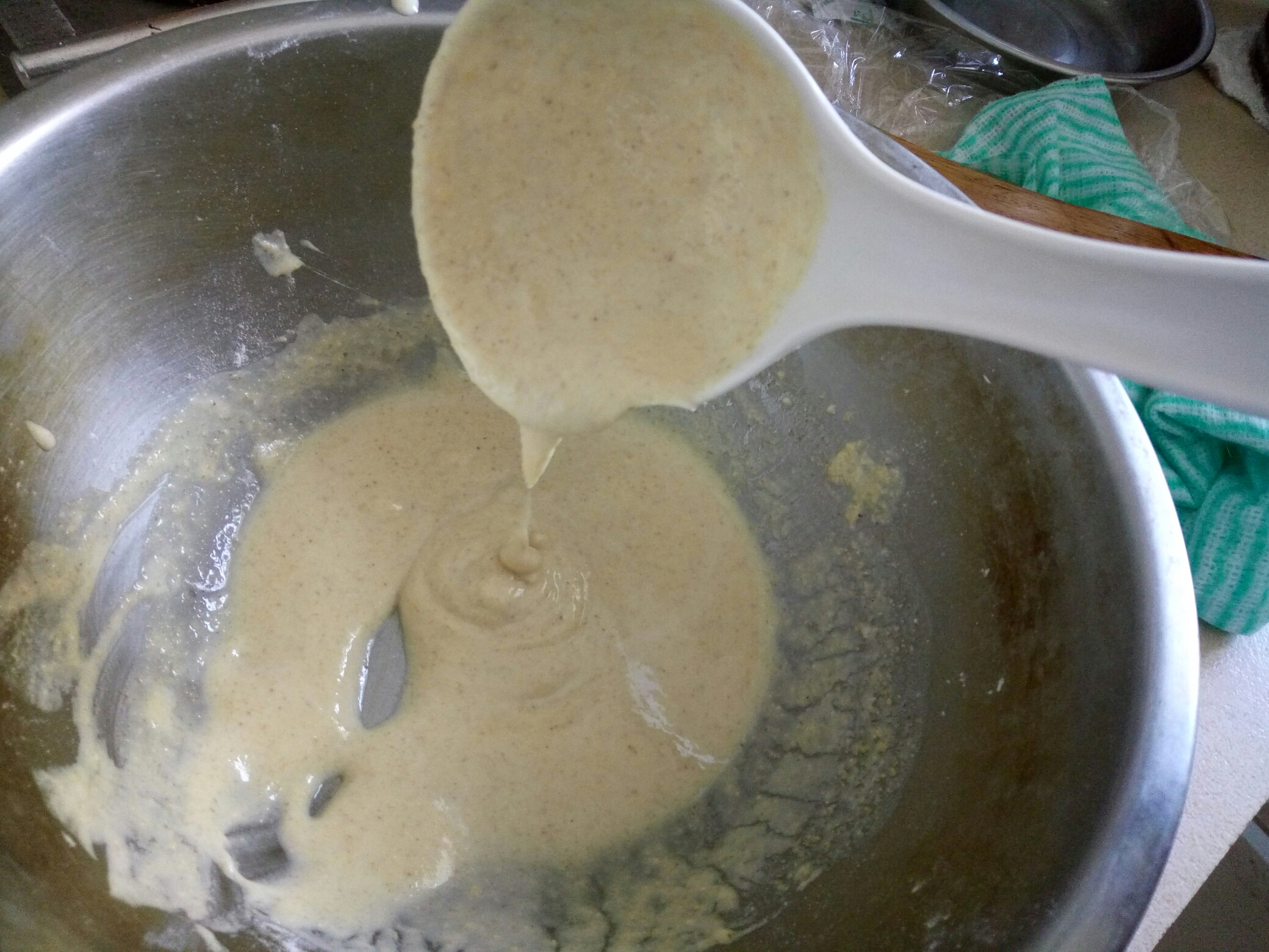 無油玉米面餅（無泡打粉）的做法 步骤2