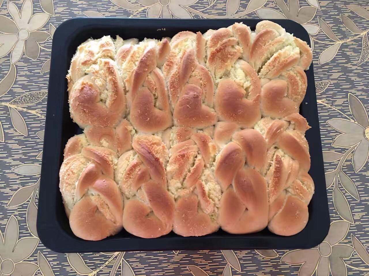 椰蓉辮子面包（面包機版）的做法 步骤19