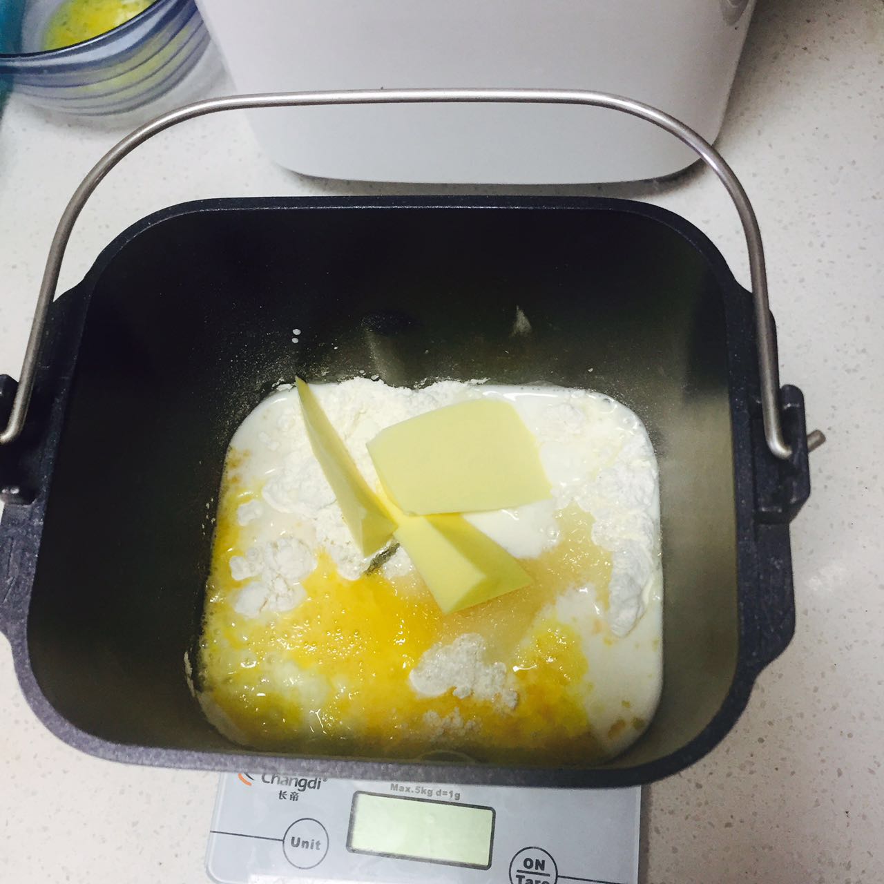 花式奶香豆沙面包（面包機版）的做法 步骤1