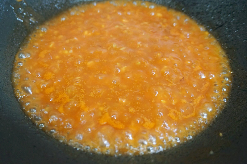 酸酸甜甜又下飯的番茄花菜的做法 步骤6