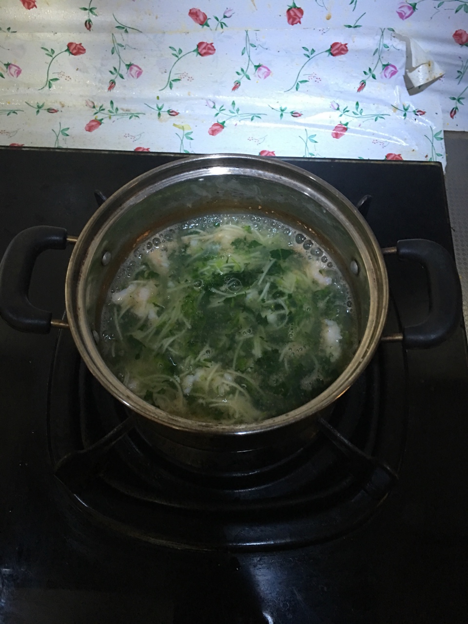 寶寶輔食之鮮蝦菠菜面的做法 步骤8