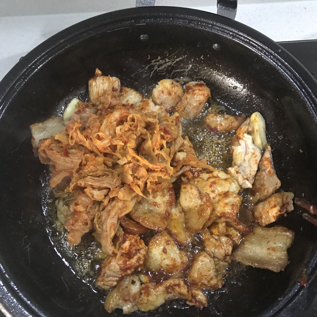 韓式泡菜五花肉鍋的做法 步骤6